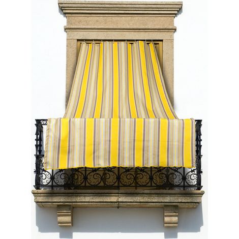 Tenda Da Sole A Caduta Per Esterno Balcone Casa Telo Ombra Modello Riga Fine, misura145x250coloreGrigio