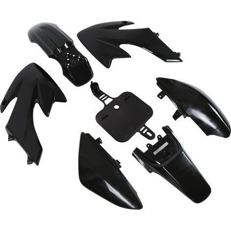 Jeu de carénage plastique noir 7 pièces - Kit carrosserie moto accessoires pour XR50 CRF50 Dirt Bike (1/5)