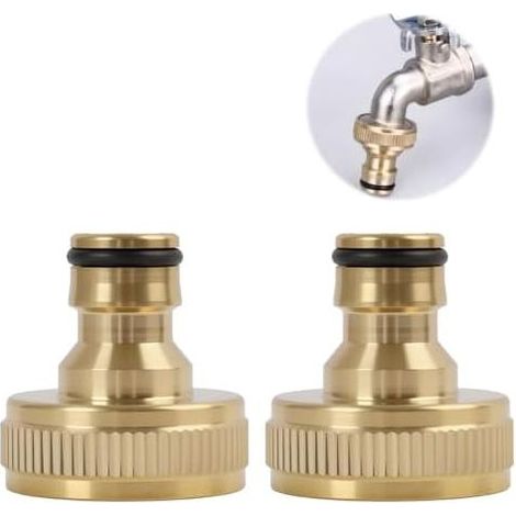 Stück Wasseradapter mit 1-Zoll-Außengewinde, universelle Adapteranschlüsse für Gartenschläuche, kompatibel mit Klicksystemen, Garten, Haus und Landwirtschaft - (1/5)