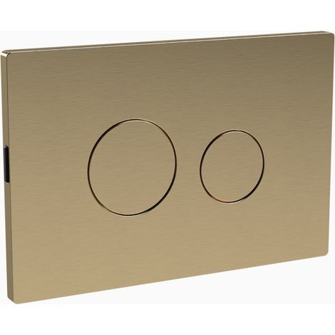 Nuie Pneumatic Dual Flush Plate - Brushed Brass