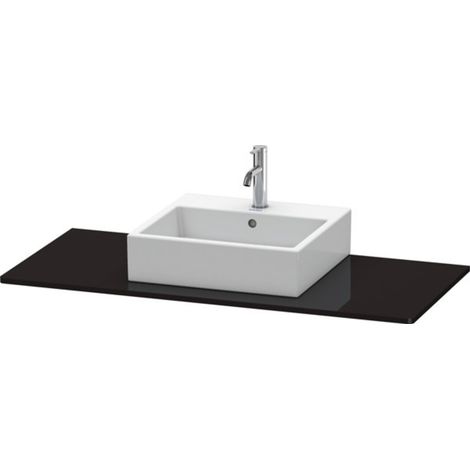 Consola Duravit XSQUARE con recorte 16x800x550mm negro de alto brillo (1/3)
