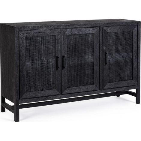 Credenza Legno Nero Stile Industriale da Interno - STANLEY (1/5)