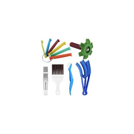 Kit de nettoyage pour lames de climatiseur (6 pièces) – Peigne nettoyant pour condenseur, nettoyeur d’embouchures d’air, d’évaporateur et de refroidisseur, outil de maintenance pour climatisation (1/4)