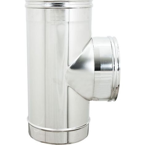 Raccordo inox a t braga mf da 120mm codino f aisi 304