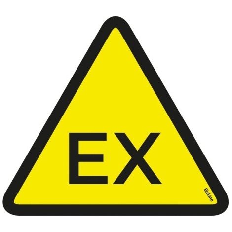 panneau pvc - triangle - atmosphere explosive - lot de 1 - bizline 730754