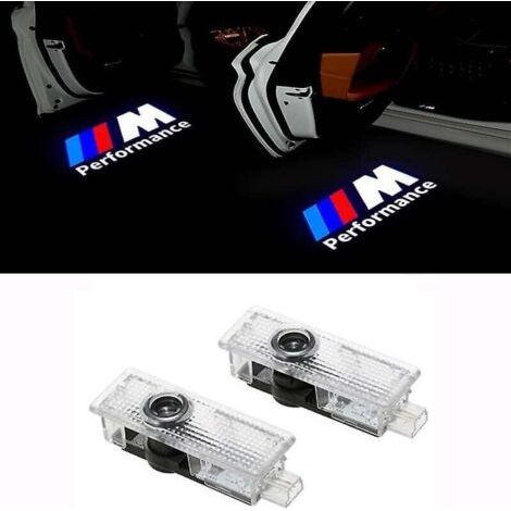Lot de 2 projecteurs lumineux LED BMW Projection logo au sol Faible consommation Installation simple sans modification