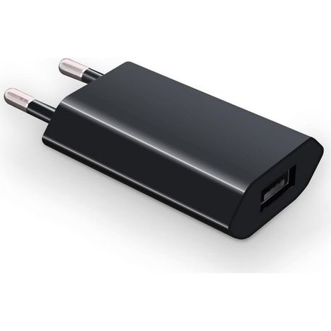 Juego de 2 adaptadores de corriente USB universales de 5V 1A,color negro,teléfonos inteligentes Android,relojes inteligentes (1/3)