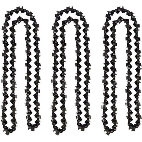 Lot de 3 Chane de trononneuse de 50 cm 0.325\" 1,5 mm 76 maillons d\'entranement - compatible avec Timberpro 62CC, Hyundai et autres (1/4)
