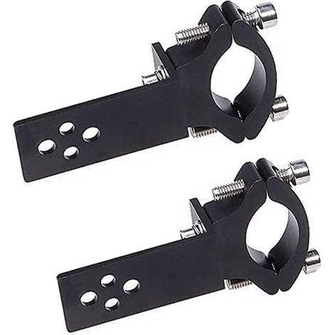 Lot de 2 colliers de serrage pour tube de fourche de moto - Installation horizontale/verticale - Montage de barre lumineuse LED - 22 mm-36 mm (1/5)