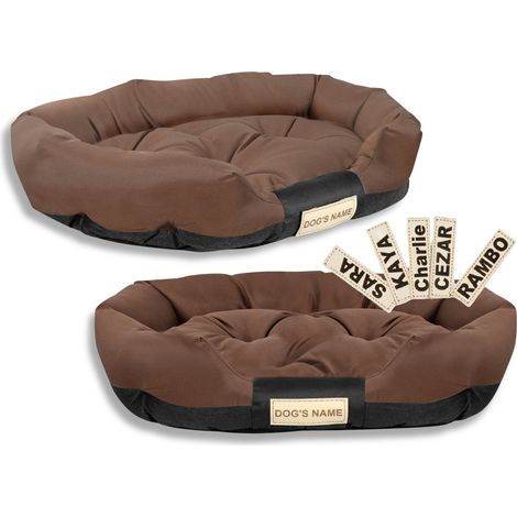 Cuccia per cani 115x95 cm personalizzata, impermeabile, marrone