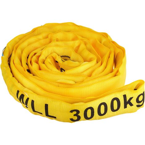 Braun 30041RS - Cinghia di recupero 3000 kg, lunghezza utile 2 m, con anima in poliestere, colore: Giallo