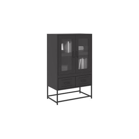 Buffet haut noir 68x39x111,5 acier (1/5)