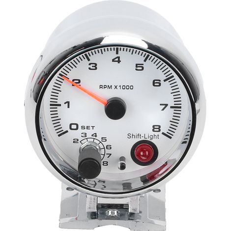 3,75-Zoll-Drehzahlmesser (0-8000 U/min) mit 7-farbiger LED-Beleuchtung für 4/6/8-Zylinder-12V-Benzinfahrzeuge