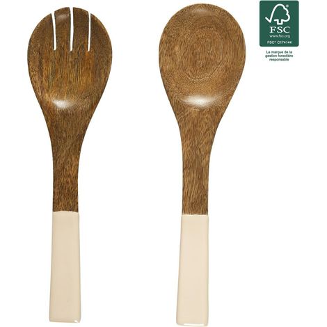 Servierbesteck-Set aus Mangoholz „Dune“, 30 cm (1/3)
