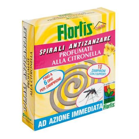 Flortis Spirali Antizanzare Profumate - Citronella, 10 Pezzi (1/2)