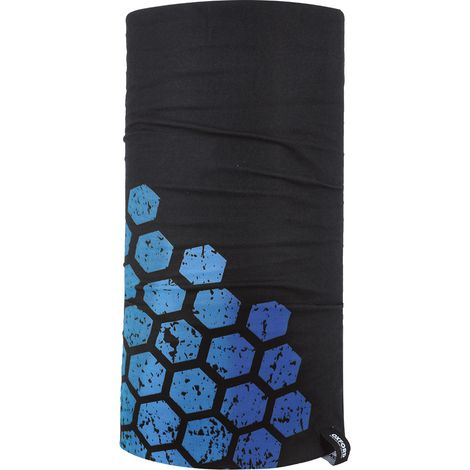 Col coupe-vent Oxford hexagonal confortable, lot de 3 pièces, noir/bleu