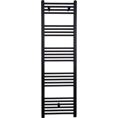 Radiatore scalda selviette ad acqua calda CODA 160 x 50 cm nero opaco