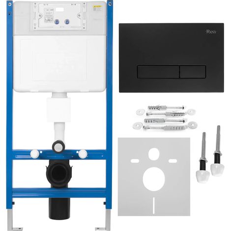 Vorwandelement für WC K011A-Q mit drückerplatte HD black (1/5)