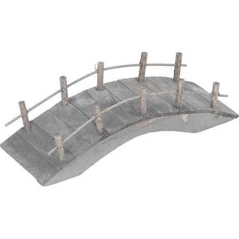 Pont en arc miniature en bois à l'échelle 1:12 pour maison de poupée, ornement de jardin miniature avec rambardes (1/5)