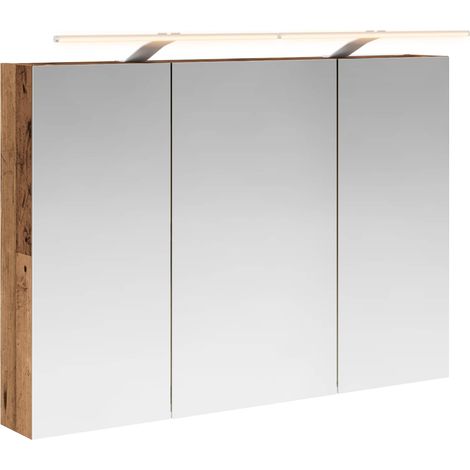 Maison Exclusive - Mobiletto per specchio da bagno con lo scaffale Legno vecchio