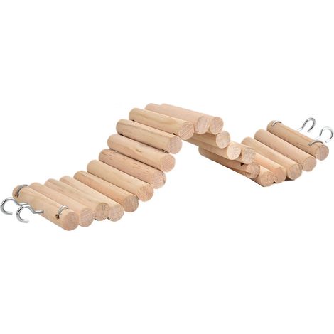 Pont suspendu souple en forme d'échelle pour hamster ou perroquet (7,5 x 30 cm) - Jouet pour oiseaux (1/5)