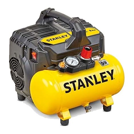 Compresor silencioso Stanley DST100/8/6 59dB 100l/min 8bar Depósito de 6L (1/5)