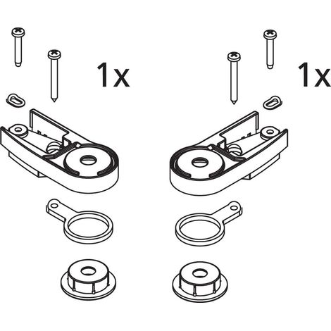Kermi Lager Set oben, EBAT022, Silber Hochglanz, 2534002