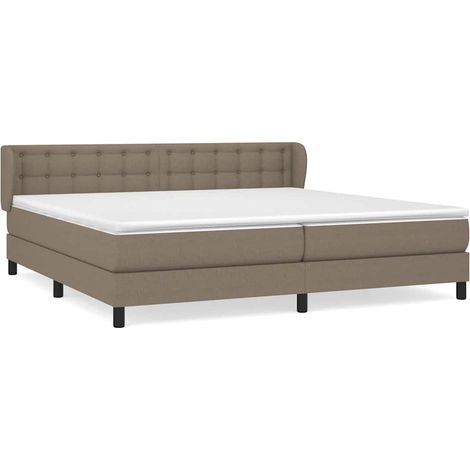 Maison Exclusive - Giroletto a Molle con Materasso Tortora 200x200 cm in Tessuto (1/5)