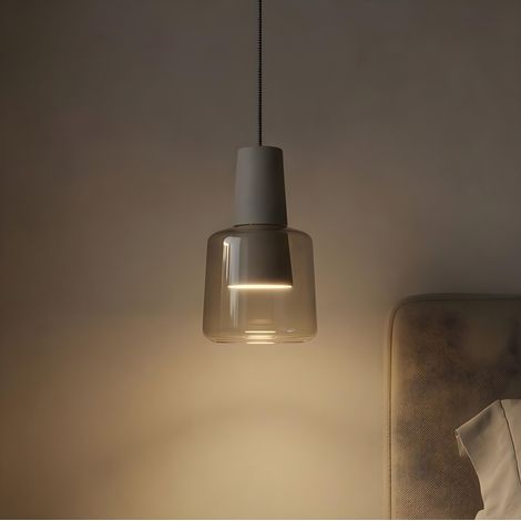 LedsC4 Khoi - Pendelleuchte LED 22.7W und 907lm mit Warmweiß 3000K. Durchmesser 14.8cm. Gehäuse aus Aluminium. Farbe Weiß