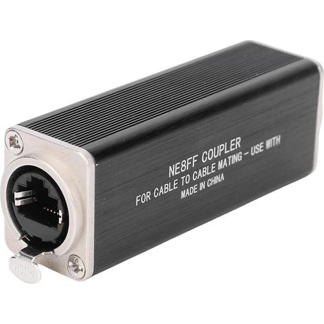 Coupleur RJ45, Prolongateur Ethernet étanche IP68, Connecteur Femelle à Femelle plaqué or pour Câble LAN Cat5e Cat6 Cat7 Cat8, avec Mécanisme de Verrouillage (1/5)