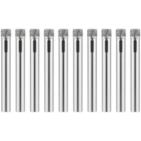 10pcs 6mm perceuse scie cloche outil Kit perceuse diamant Cutter acier au carbone verre céramique (1/5)