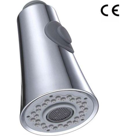 Cabezal de grifo de cocina de 2 chorros, cabezal de repuesto para grifo, sustitución de duchilla para mezclador de cocina, chapado, G1/2"/61001 (1/4)