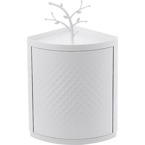 Étagère murale triangulaire étanche pour salle de bain – Installation facile sans outils – Rotation 360° – Matériau ABS – Hauteur 31.5 cm (1/4)