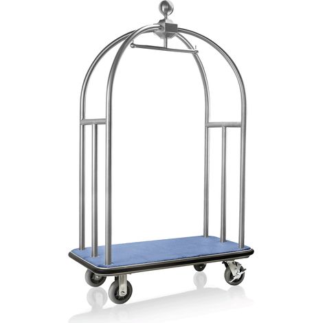 Chariot à bagages en Acier Inoxydable bleu L 1120 mm l 610 mm H 1860 mm 1 - Was Germany
