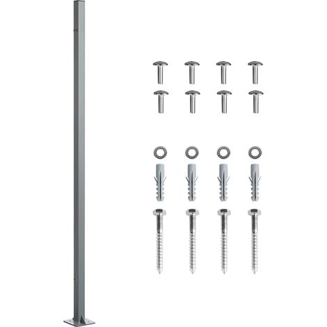Poteau pour Caisson de Store Latéral, Barre de Support, pour ne Pas Monter au Mur, Compatible avec Stores Latéraux Simples de  avec Poteaux de Support en, Gris EBE01LZ02