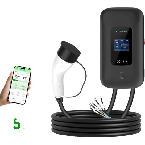 EV-Ladegerät, Typ 2 Kompatibilität, intelligente Steuerungsfunktionen, 32A 22KW 5M, Typ2 (1/2)