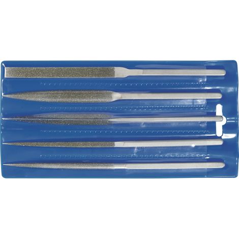 Juego  de  limas  de  diamante  L.215mm  5  pzs.D  126  TECWERK (1/2)