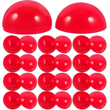 50 lustige Lottokugeln, kleine, bunte und amüsante Hohlkugeln für Spiele und Partys (40 mm Durchmesser, rot) (1/5)