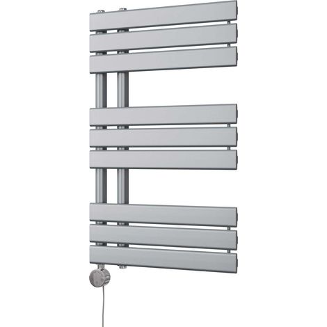 Tristan - Silver Electric Towel Rail H816mm x W500mm 400w Thermostatic (1/3)