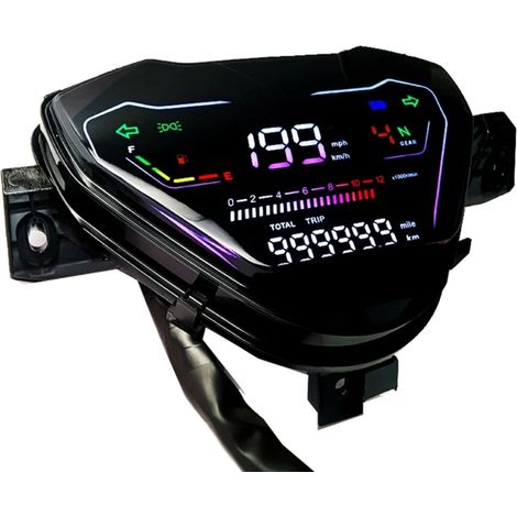 Compteur de vitesse numérique haute précision longue portée avec écran LCD pour moto universelle