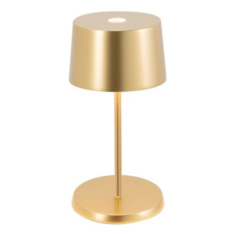 Zafferano Lampada a led da tavolo Olivia Pro mini Giallo Oro ricaricabile e dimmerabile - 2200-2700-3000K 9h alla massima potenza