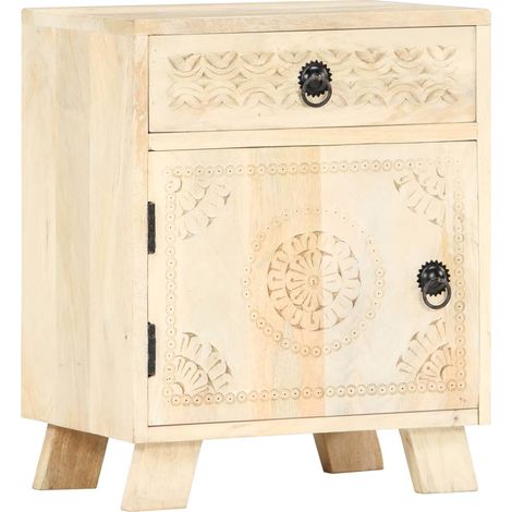 Nachttisch 40 x 30 x 50 cm Massivholz Mango