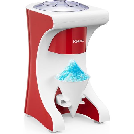 Machine à Glace Rabotée Électrique, Lames en Acier Inoxydable pour Cônes à Neige et Slushies, Antidérapante avec Base à Ventouse et Compartiment de Rangement du Câble, Broyeur (1/5)
