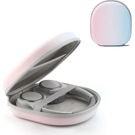 Étui adapté aux grands casques audio circum-auriculaires, étui de rangement rigide portable universel, étui de protection, sac de voyage (1/5)