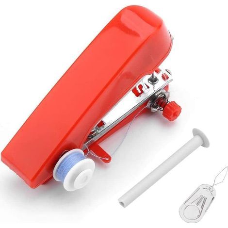Applicable Machine a Coudre a Main Débutant Mini Machine a Coudre Portable,Machine a Coudre Enfant avec Accessoires de Couture pour Débutants,Maison,Voyage et Bricolage (Rouge) (1/5)
