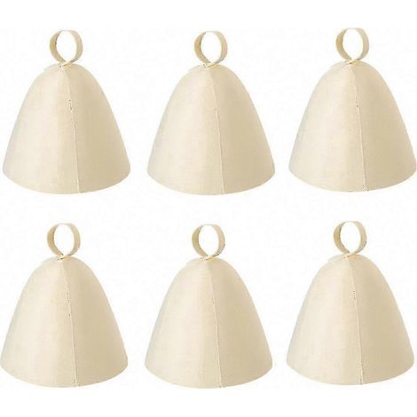 6-teiliges Saunahut-Set aus Filz, russische Wollbadehaube, ukrainische Banja, saugfähiger Kopfschutz für Damen (1/5)