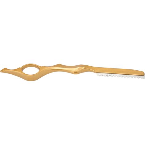 Rasoir de Coiffure Professionnel pour Dégradés et Effets Texturés - Précision Maximale - Finition Dorée (1/5)
