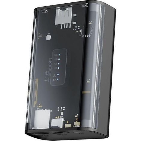 Routeur portable 4G 300 Mbps Wi-Fi mobile sans fil pour les voyages en extérieur, batterie 6000 mAh, emplacement pour carte SIM et port USB (1/5)