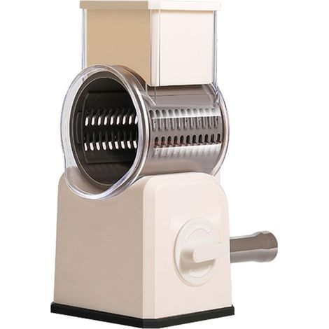 Hachoir Manuel - Base À Ventouse Puissante - Lames En Acier Inoxydable 304 - Pour Légumes Viande Ail Poivrons Oignons - 5,20 × 4,25 × 10,24 Pouces - Gris