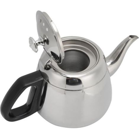 Théière StovE top 2L Théière Cafetière en Acier Inoxydable pour Cuisine Bouilloire à Eau Chaude avec 1,5L avec filtre (1/4)